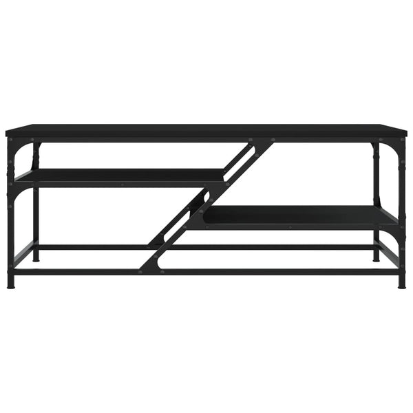Schwarzer Couchtisch Nebia 100x49x40cm (Holz)