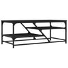 Schwarzer Couchtisch Nebia 100x49x40cm (Holz)