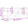 Schwarzer Couchtisch Nebia 100x49x40cm (Holz)