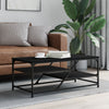 Schwarzer Couchtisch Nebia 100x49x40cm (Holz)