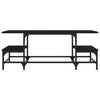 Couchtisch Tanzica, schwarz, 100x50,5x40cm (Holz)