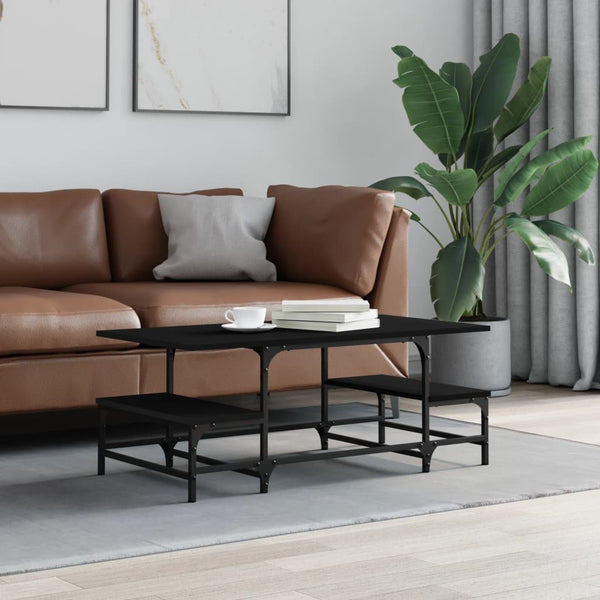 Couchtisch Tanzica, schwarz, 100x50,5x40cm (Holz)