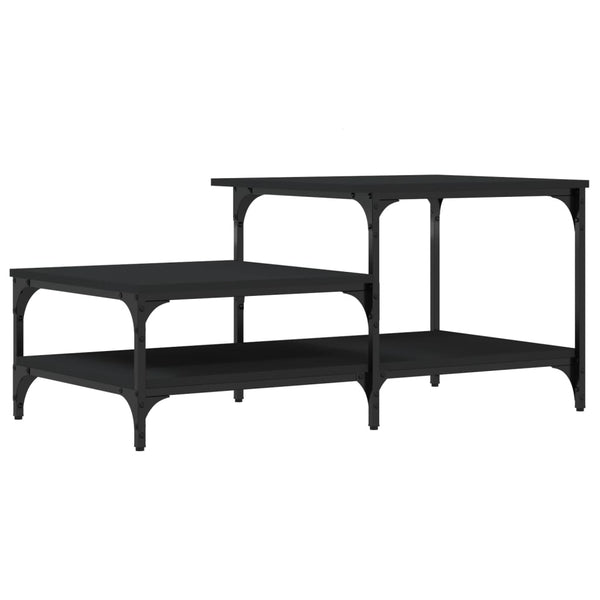 Schwarzer Couchtisch Ghilian 100x50,5x45cm (Holz)
