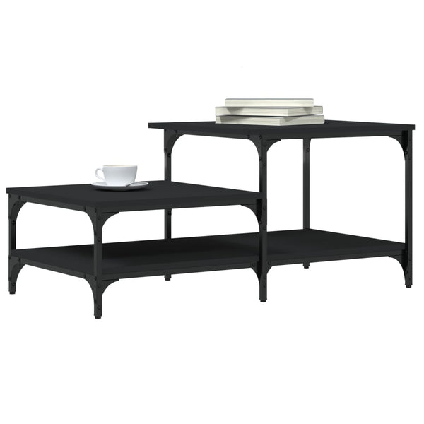 Schwarzer Couchtisch Ghilian 100x50,5x45cm (Holz)
