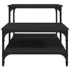 Schwarzer Couchtisch Ghilian 100x50,5x45cm (Holz)
