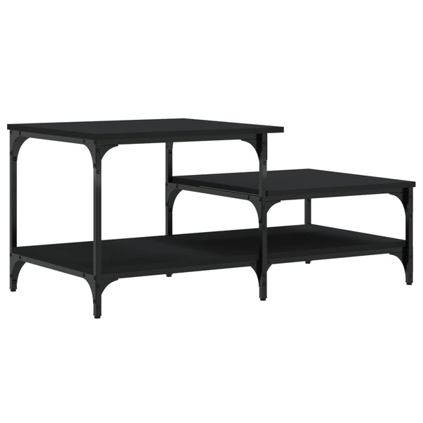 Schwarzer Couchtisch Ghilian 100x50,5x45cm (Holz)