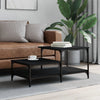 Schwarzer Couchtisch Ghilian 100x50,5x45cm (Holz)