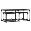 Schwarze Couchtische Sheldon (3-teilig, Holz)