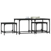 Schwarze Couchtische Sheldon (3-teilig, Holz)