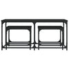 Schwarze Couchtische Sheldon (3-teilig, Holz)