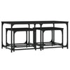 Schwarze Couchtische Sheldon (3-teilig, Holz)