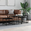 Schwarze Couchtische Sheldon (3-teilig, Holz)