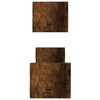 Wandregale mit Stangen Vince 60x16x14cm aus Raucheiche (2 Stk.)