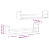 Wandregale mit Stangen Vince 60x16x14cm aus Raucheiche (2 Stk.)