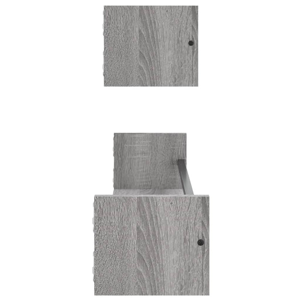 Graue Wandregale mit Stangen Vince 80x16x14cm (2 St. Sonoma)