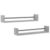 Graue Wandregale mit Stangen Vince 80x16x14cm (2 St. Sonoma)