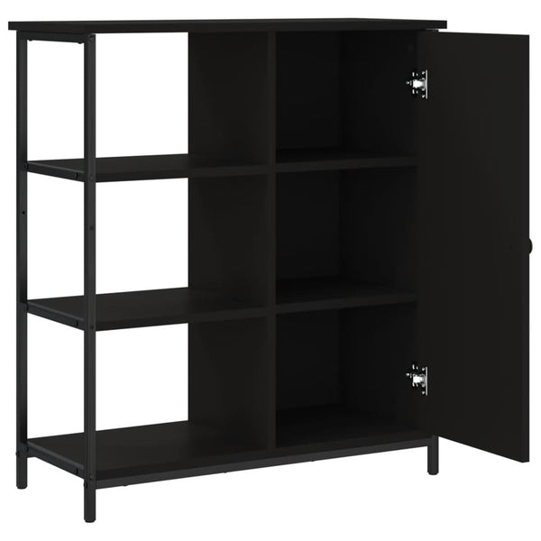 Schwarze Anrichte Marghita 70x30x80cm (Holz)