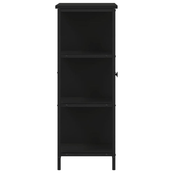 Schwarze Anrichte Marghita 70x30x80cm (Holz)