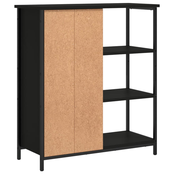 Schwarze Anrichte Marghita 70x30x80cm (Holz)