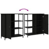 Schwarze Anrichte Marghita 70x30x80cm (Holz)