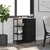 Schwarze Anrichte Marghita 70x30x80cm (Holz)