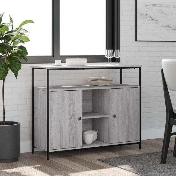 Graues Sideboard Guz 100x35x80cm (Holz)