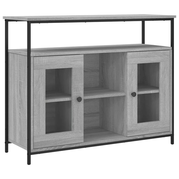 Graues Sideboard Ghiulserim 100x35x80cm (Holz)