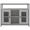 Graues Sideboard Ghiulserim 100x35x80cm (Holz)