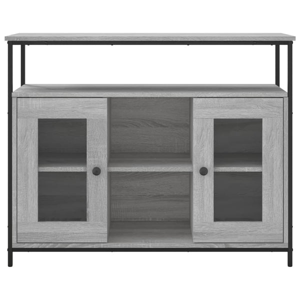 Graues Sideboard Ghiulserim 100x35x80cm (Holz)