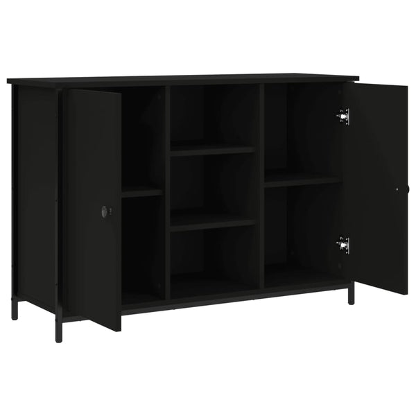 Schwarzes Sideboard Moanta 100x35x70cm (Holz)