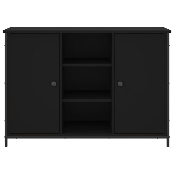 Schwarzes Sideboard Moanta 100x35x70cm (Holz)