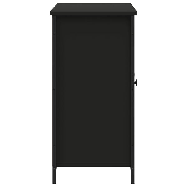 Schwarzes Sideboard Moanta 100x35x70cm (Holz)