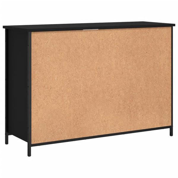 Schwarzes Sideboard Moanta 100x35x70cm (Holz)