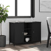 Schwarzes Sideboard Moanta 100x35x70cm (Holz)