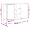 Graues Sideboard Moanta 100x35x70cm (Holz)