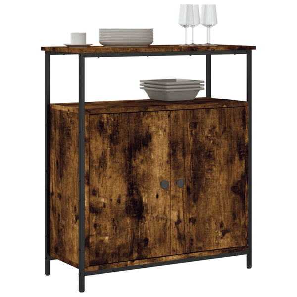Sideboard Krysten 70x30x80cm, geräucherte Eiche (Holz)