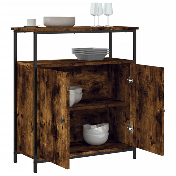 Sideboard Krysten 70x30x80cm, geräucherte Eiche (Holz)
