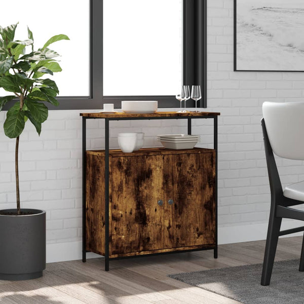 Sideboard Krysten 70x30x80cm, geräucherte Eiche (Holz)