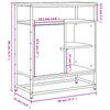 Graues Sideboard Cornelio 69x35x80cm (Holz)