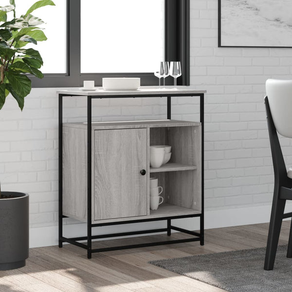 Graues Sideboard Cornelio 69x35x80cm (Holz)