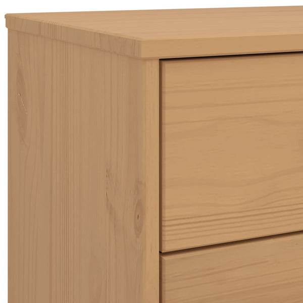 Nachttisch OLDEN aus Kiefer Massivholz, braun