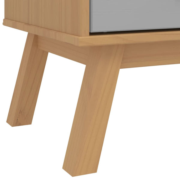Kommode OLDEN grau und braun massiv Kiefer