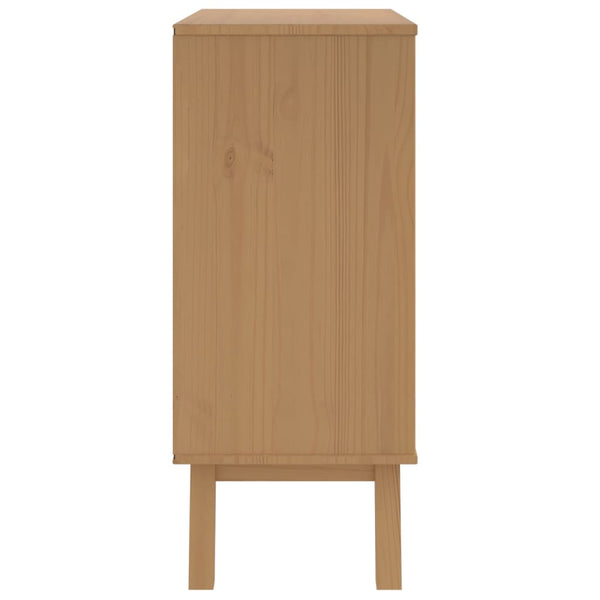 Kommode OLDEN weiß und braun Kiefer massiv