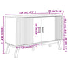 OLDEN Sideboard, braun, Größe 114x43x73,5 cm, Material Kiefer massiv