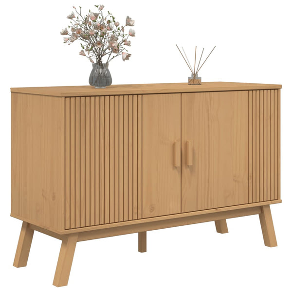 OLDEN Sideboard, braun, Größe 114x43x73,5 cm, Material Kiefer massiv