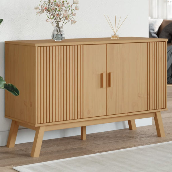 OLDEN Sideboard, braun, Größe 114x43x73,5 cm, Material Kiefer massiv