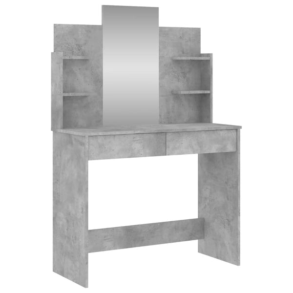 Betongrauer Schminktisch Dulfu 96x39x142cm