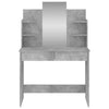 Betongrauer Schminktisch Dulfu 96x39x142cm