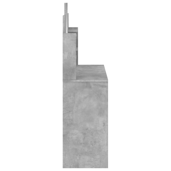 Betongrauer Schminktisch Dulfu 96x39x142cm
