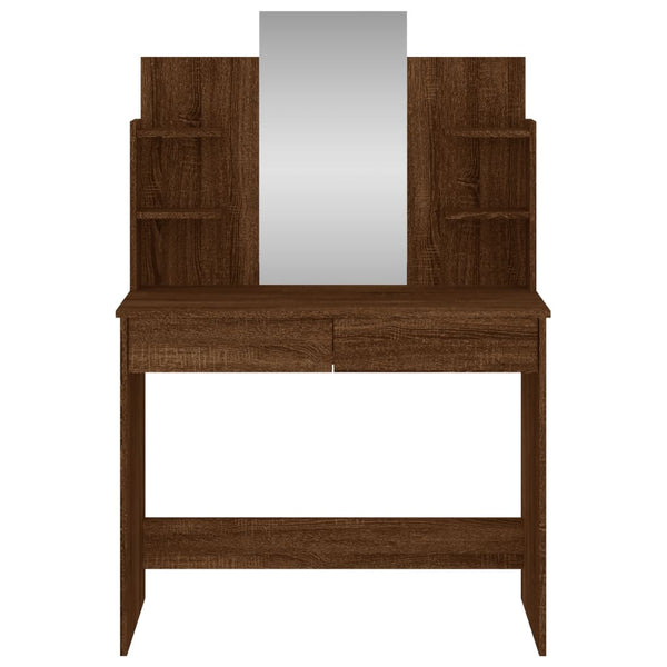 Schminktisch Dulfu aus brauner Eiche 96x39x142cm
